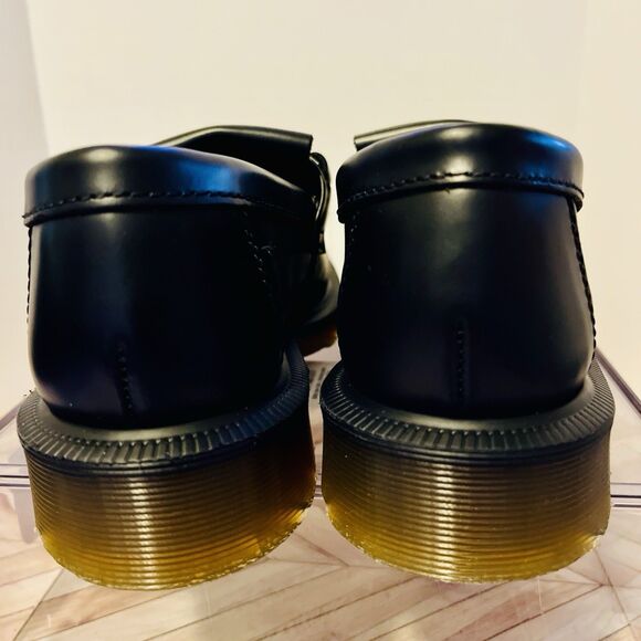 Dr Martens Adrian Snaffle Black Smooth Leather Loafers M 4 W 5 Kiltie Gold Bit - Picture 5 of 10